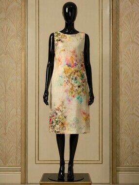 Linen Watercolor Floral Steilmann Dress